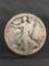 1917 United States Walking Liberty Silver Half Dollar - 90% Silver Coin from Estate