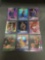 9 Card Lot of REFRACTORS and PRIZMS from Huge Collection with Stars Rookies & More