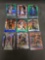 9 Card Lot of REFRACTORS and PRIZMS from Huge Collection with Stars Rookies & More