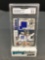 GMA Graded 2002 Upper Deck Piece of History Football #PM PEYTON MANNING Jersey Card - NM-MT+ 8.5