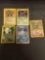 5 Card Lot of Vintage Pokemon Holofoil Rare Trading Cards from a Collection Find!