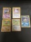 5 Card Lot of Vintage Pokemon Holofoil Rare Trading Cards from a Collection Find!
