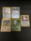 5 Card Lot of Vintage Pokemon Holofoil Rare Trading Cards from a Collection Find!