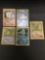 5 Card Lot of Vintage Pokemon Holofoil Rare Trading Cards from a Collection Find!