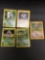5 Card Lot of Vintage Pokemon Holofoil Rare Trading Cards from a Collection Find!