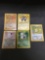 5 Card Lot of Vintage Pokemon Holofoil Rare Trading Cards from a Collection Find!