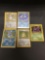 5 Card Lot of Vintage Pokemon Holofoil Rare Trading Cards from a Collection Find!