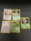 5 Card Lot of Vintage Pokemon Holofoil Rare Trading Cards from a Collection Find!