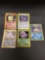 5 Card Lot of Vintage Pokemon Holofoil Rare Trading Cards from a Collection Find!