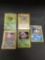 5 Card Lot of Vintage Pokemon Holofoil Rare Trading Cards from a Collection Find!