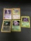 5 Card Lot of Vintage Pokemon Holofoil Rare Trading Cards from a Collection Find!