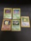 5 Card Lot of Vintage Pokemon Holofoil Rare Trading Cards from a Collection Find!