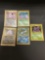 5 Card Lot of Vintage Pokemon Holofoil Rare Trading Cards from a Collection Find!