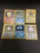 5 Card Lot of Vintage Pokemon Holofoil Rare Trading Cards from a Collection Find!