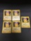 5 Card Lot of Vintage Pokemon Base Set #58 PIKACHU Trading Cards from Vintage Collection