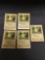 5 Card Lot of Vintage Pokemon Jungle #60 PIKACHU Trading Cards from Vintage Collection