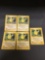 5 Card Lot of Vintage Pokemon Jungle #60 PIKACHU Trading Cards from Vintage Collection