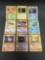 9 Card Lot of Vintage Base Set Shadowless Pokemon Cards from Huge Collector's Hoard