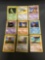 9 Card Lot of Vintage Base Set Shadowless Pokemon Cards from Huge Collector's Hoard