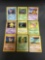 9 Card Lot of Vintage Base Set Shadowless Pokemon Cards from Huge Collector's Hoard