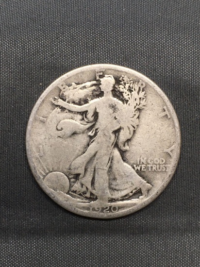 1920 United States Walking Liberty Silver Half Dollar - 90% Silver Coin from Estate