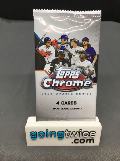 Factory Sealed 2020 TOPPS CHROME Baseball Update Series 4 Card Pack