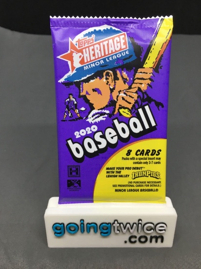 Factory Sealed 2020 TOPPS HERITAGE Minor League Baseball Hobby Edition 8 Card Pack