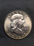 1954-D United States Franklin Silver Half Dollar - 90% Silver Coin from Estate