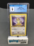 CGC Graded 1999 Pokemon Jungle 1st Edition #56 MEOWTH Trading Card - MINT 9
