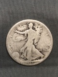 1917 United States Walking Liberty Silver Half Dollar - 90% Silver Coin from Estate