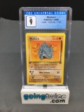CGC Graded 1999 Pokemon Jungle 1st Edition #61 RHYHORN Trading Card - MINT 9