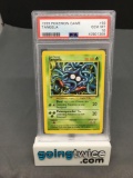 PSA Graded 1999 Pokemon Base Set Unlimited #66 TANGELA Trading Card - GEM MINT 10