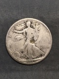 1927-S United States Walking Liberty Silver Half Dollar - 90% Silver Coin from Estate
