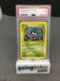 PSA Graded 1999 Pokemon Base Set Unlimited #66 TANGELA Trading Card - MINT 9