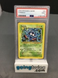 PSA Graded 1999 Pokemon Base Set Unlimited #66 TANGELA Trading Card - MINT 9