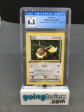 CGC Graded 2000 Pokemon Team Rocket 1st Edition #55 EEVEE Trading Card - EX-NM+ 6.5