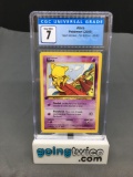 CGC Graded 2000 Pokemon Team Rocket 1st Edition #49 ABRA Trading Card - NM 7