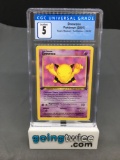 CGC Graded 2000 Pokemon Team Rocket 1st Edition #54 DROWZEE Trading Card - EX 5