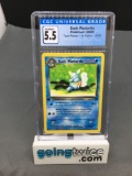 CGC Graded 2000 Pokemon Team Rocket 1st Edition #46 DARK WARTORTLE Trading Card - EX+ 5.5