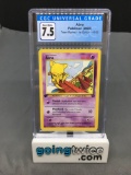 CGC Graded 2000 Pokemon Team Rocket 1st Edition #49 ABRA Trading Card - NM+ 7.5