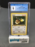 CGC Graded 2000 Pokemon Team Rocket 1st Edition #55 EEVEE Trading Card - MINT 9