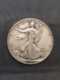 1946 United States Walking Liberty Silver Half Dollar - 90% Silver Coin from Estate