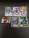 5 Card Lot of Hand Signed SEAHAWKS Vintage Football Trading Cards