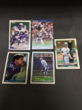 5 Card Lot of Hand Signed SEAHAWKS Vintage Football Trading Cards