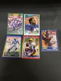 5 Card Lot of Hand Signed SEAHAWKS Vintage Football Trading Cards