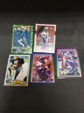 5 Card Lot of Hand Signed SEAHAWKS Vintage Football Trading Cards