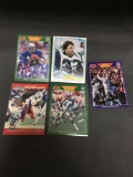 5 Card Lot of Hand Signed SEAHAWKS Vintage Football Trading Cards