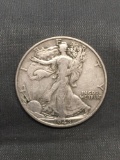 1942-S United States Walking Liberty Silver Half Dollar - 90% Silver Coin from Estate