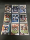 9 Card Lot of Football ROOKIE Cards - Mostly Modern Years - Prizms, Future Stars and More!
