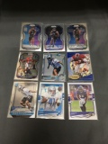 9 Card Lot of Football ROOKIE Cards - Mostly Modern Years - Prizms, Future Stars and More!
